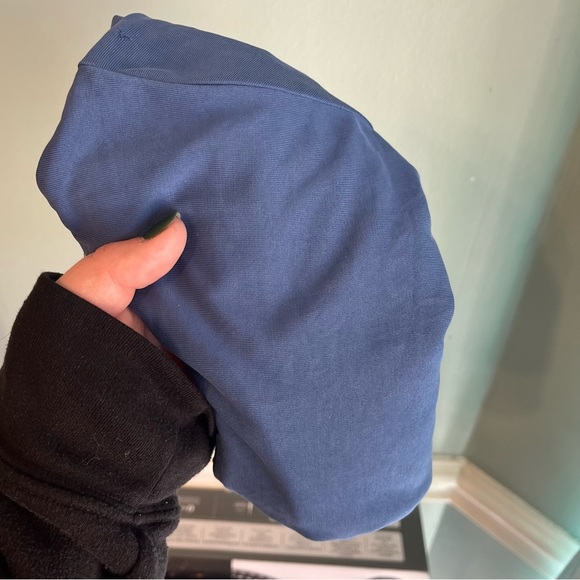 Blue women’s zyia twist front crop top t shirt reversible size medium - Picture 10 of 10